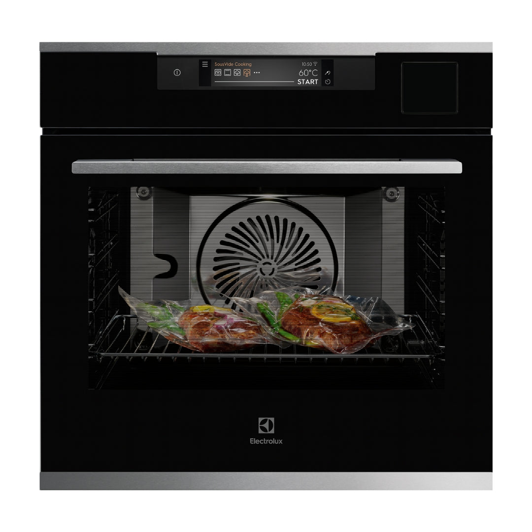 Electrolux Built In Oven with Full Steam Function KOAAS31X + Electrolux Built-In Convection Microwave EMSB25XC + Electrolux 90 cm Chimney UltimateTaste 700 Series ECS9932KB + Electrolux 90 cm 4 Burner Hob EHG9430BCI