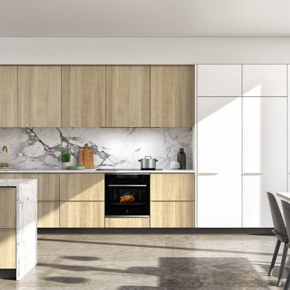 Electrolux Built In Oven with Steam Assist KOCBP21XA + Electrolux Built-In Convection Microwave with Air Fryer EMSB30XCF + Electrolux 90 cm Wall Mounted Chimney ECS9932KB + Electrolux 90 cm 4 Burner Hob UltimateTaste 300 EHG9430BCI