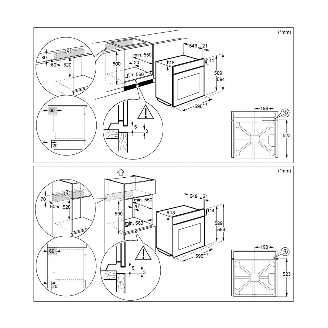 Electrolux Built In Oven with Steam Assist KOCBP21XA + Electrolux Built-In Convection Microwave EMSB25XC + Electrolux 90 cm Wall Mounted Chimney UltimateTaste 700 Series ECS9932KB + Electrolux 90 cm 4 Burner Hob UltimateTaste 300 EHG9430BCD
