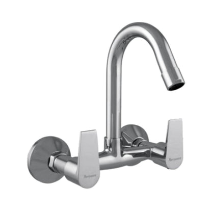 Parryware Wall Mounted Regular Kitchen Sink Mixer Praseo T1335A1 with Swinging Spout in Chrome Finish