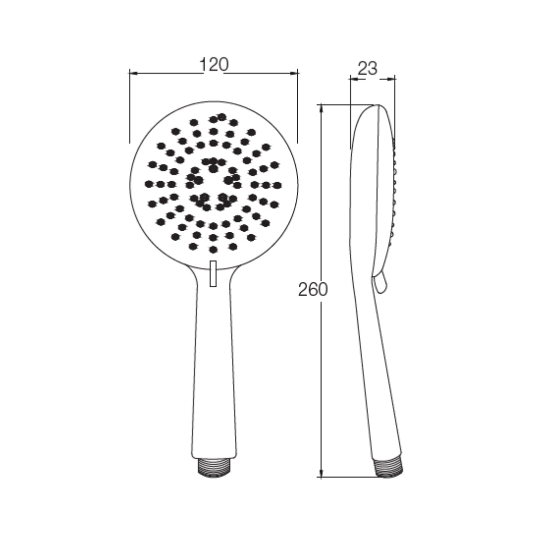 Parryware Multi Flow Hand Shower T9862A1 - Black Matt