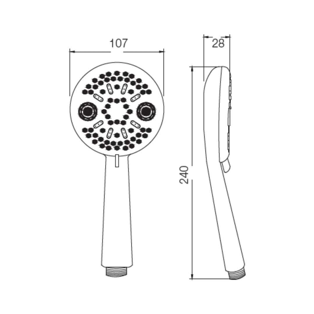 Parryware Multi Flow Hand Shower T9863A1 - Chrome
