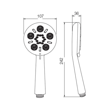 Parryware Multi Flow Hand Shower T9864A1 - Chrome