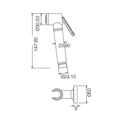 Parryware Health Faucet Cardiff T9941A1 - Chrome