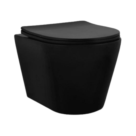 Parryware Wall Mounted Black Closet WC Nightlife Rimless NIGHTLIFE RIMLESS CLOSET C89537C with P-Trap
