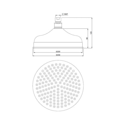 Jaquar Single Flow Overhead Shower OHS-ABR-1843 - Antique Bronze