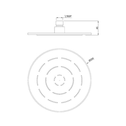 Jaquar Single Flow Overhead Shower OHS-BLM-1613 - Black Matt