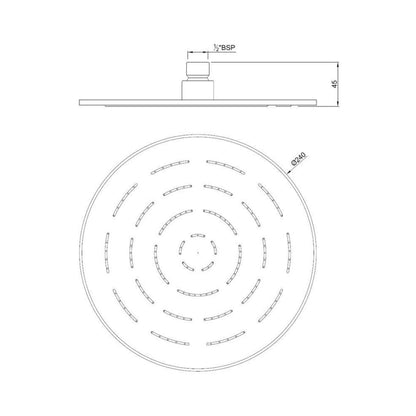 Jaquar Single Flow Overhead Shower OHS-BLM-1623 - Black Matt