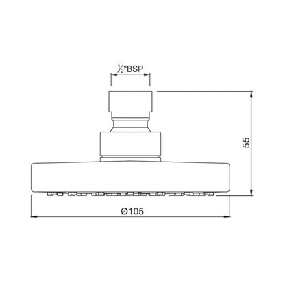 Jaquar Single Flow Overhead Shower OHS-CHR-1709 - Chrome