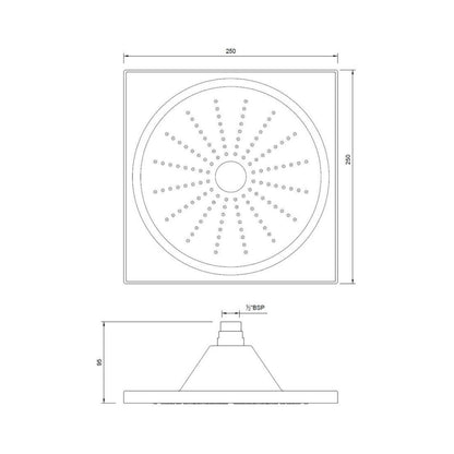 Jaquar Single Flow Overhead Shower OHS-CHR-1743 - Chrome