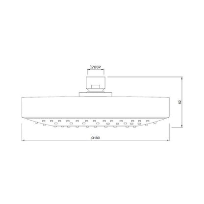 Jaquar Single Flow Overhead Shower OHS-CHR-1759 - Chrome