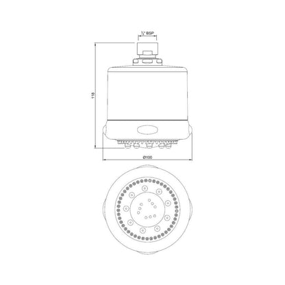 Jaquar Multi Flow Overhead Shower OHS-CHR-1787 - Chrome