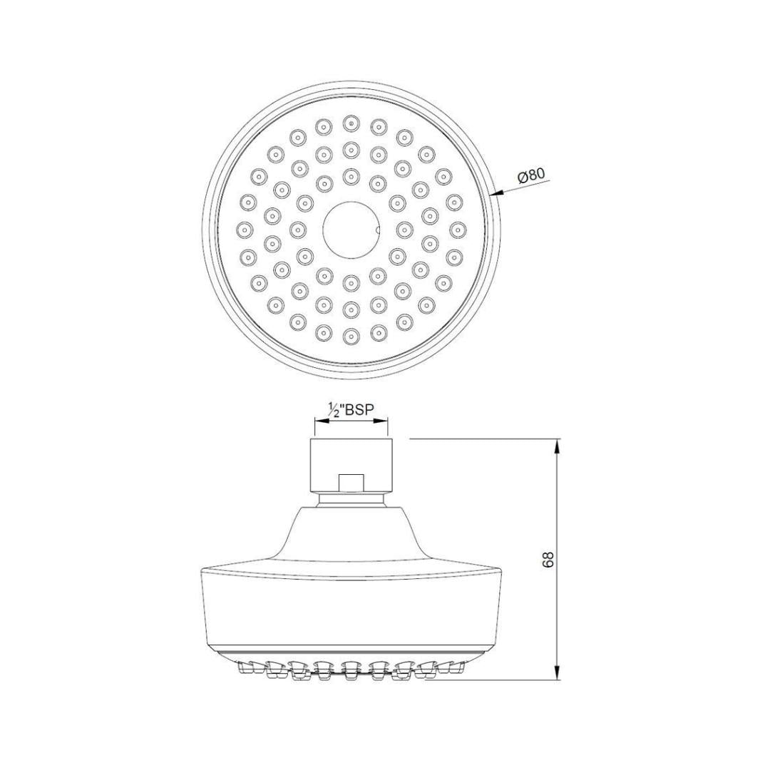 Jaquar Single Flow Overhead Shower OHS-CHR-1989 - Chrome