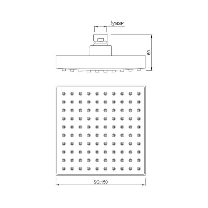 Jaquar Single Flow Overhead Shower OHS-CHR-35495 - Chrome