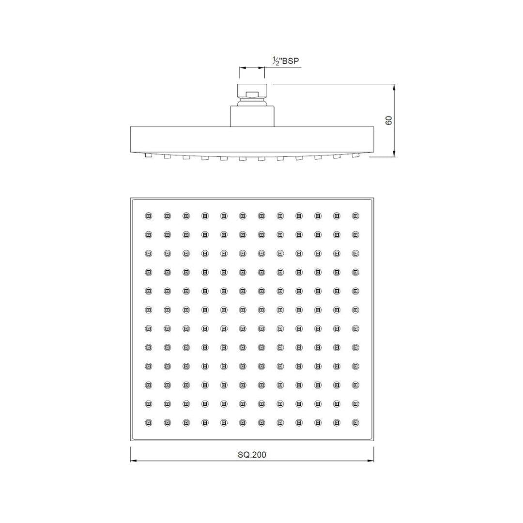 Jaquar Single Flow Overhead Shower OHS-CHR-35497 - Chrome