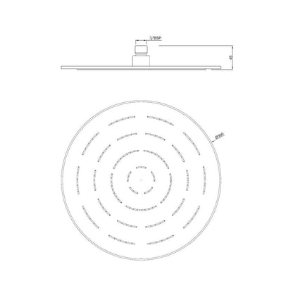 Jaquar Single Flow Overhead Shower OHS-GLD-1633 - Full Gold