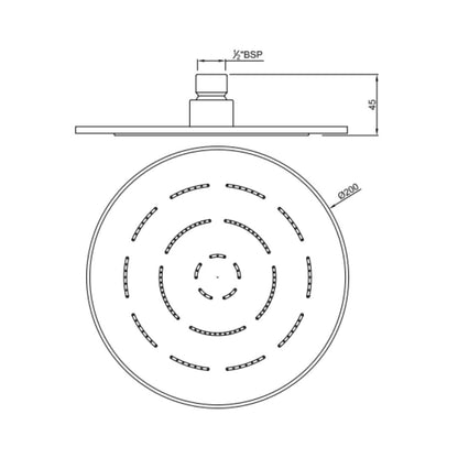 Jaquar Single Flow Overhead Shower OHS-GMP-1613PD - Graphite