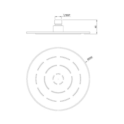Jaquar Single Flow Overhead Shower OHS-GRF-1613 - Graphite