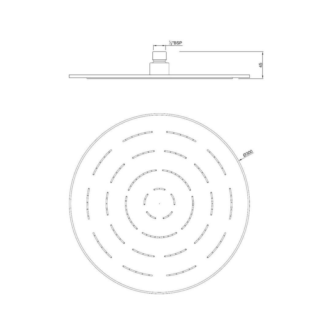 Jaquar Single Flow Overhead Shower OHS-GRF-1633 - Graphite