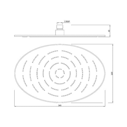 Jaquar Single Flow Overhead Shower OHS-GRF-1635 - Graphite