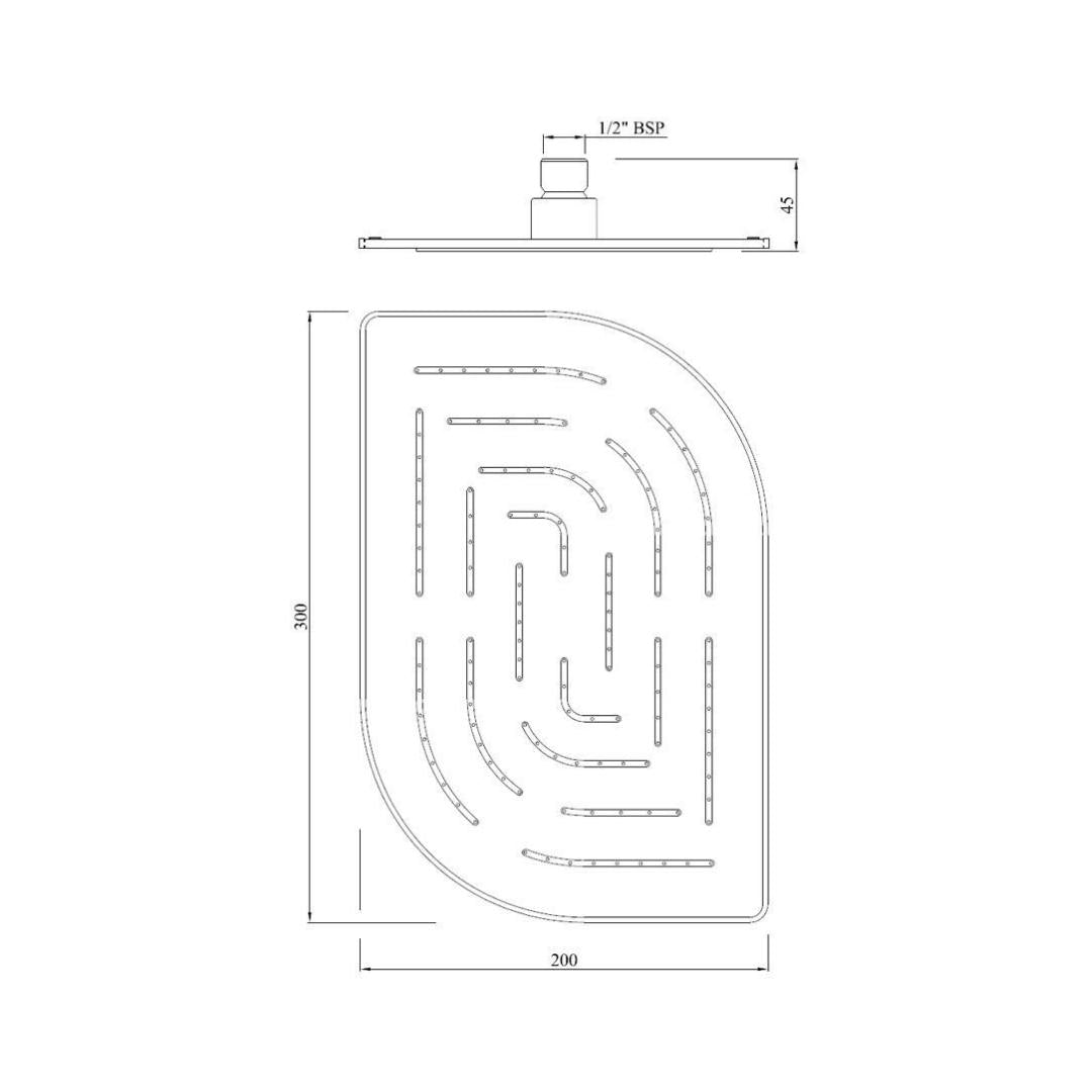 Jaquar Single Flow Overhead Shower OHS-GRF-85859M - Graphite