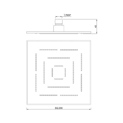 Jaquar Single Flow Overhead Shower OHS-SSF-1619 - Stainless Steel