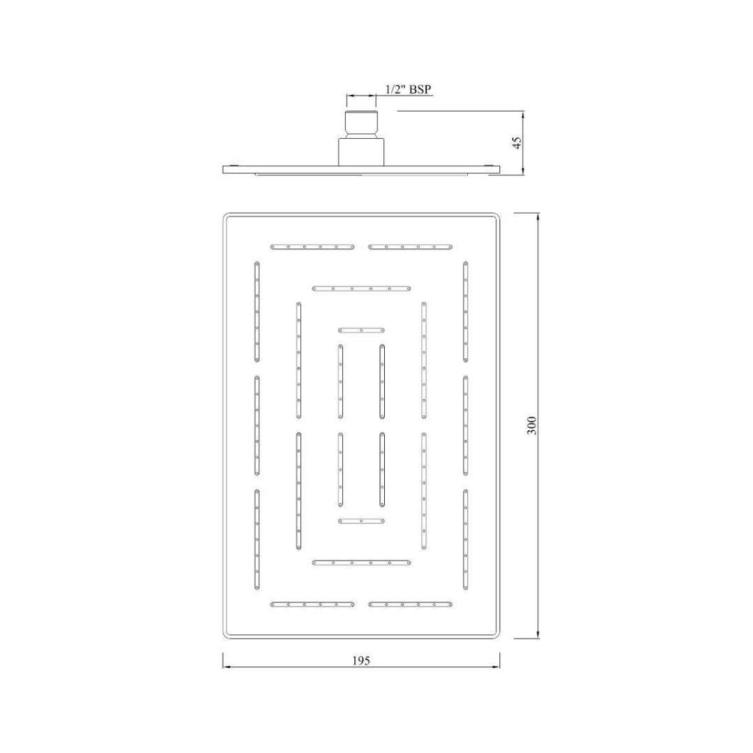 Jaquar Single Flow Overhead Shower OHS-SSF-1637 - Stainless Steel