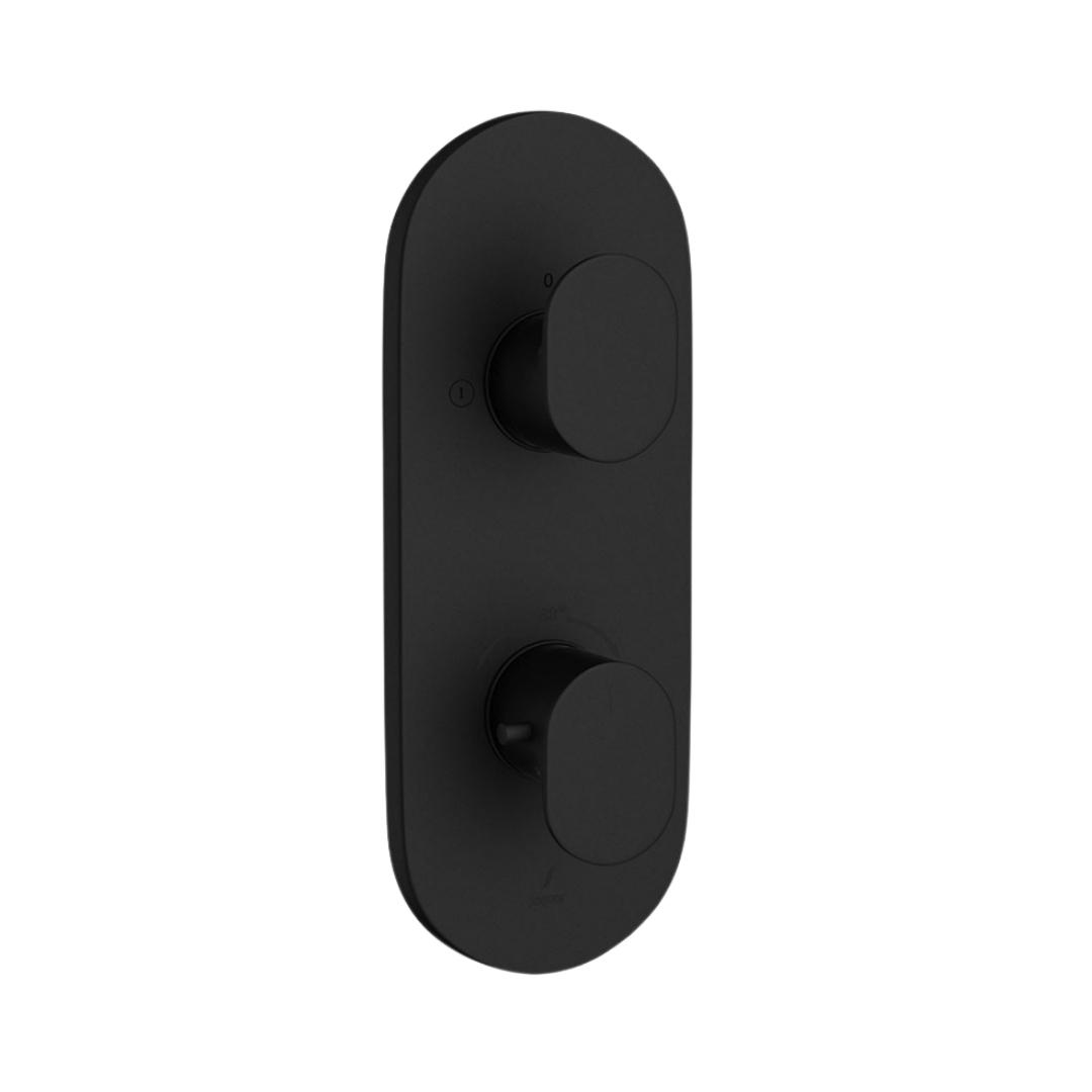 Jaquar 2 Way Thermostatic Diverter Opal Prime OPP-BLM-15681PM Normal Flow - Black Matt Finish