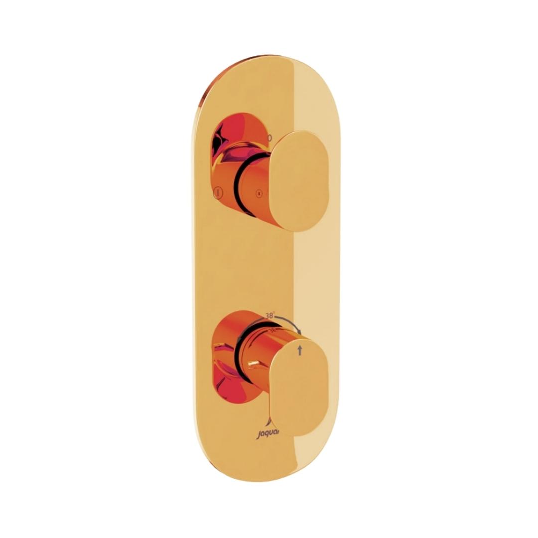 Jaquar 2 Way Thermostatic Diverter Opal Prime OPP-GBP-15681PM Normal Flow - Gold Bright PVD Finish