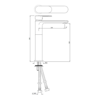 Jaquar Table Mounted Tall Boy Basin Mixer Opal Prime OPP-WHM-15005BPM - White Matt