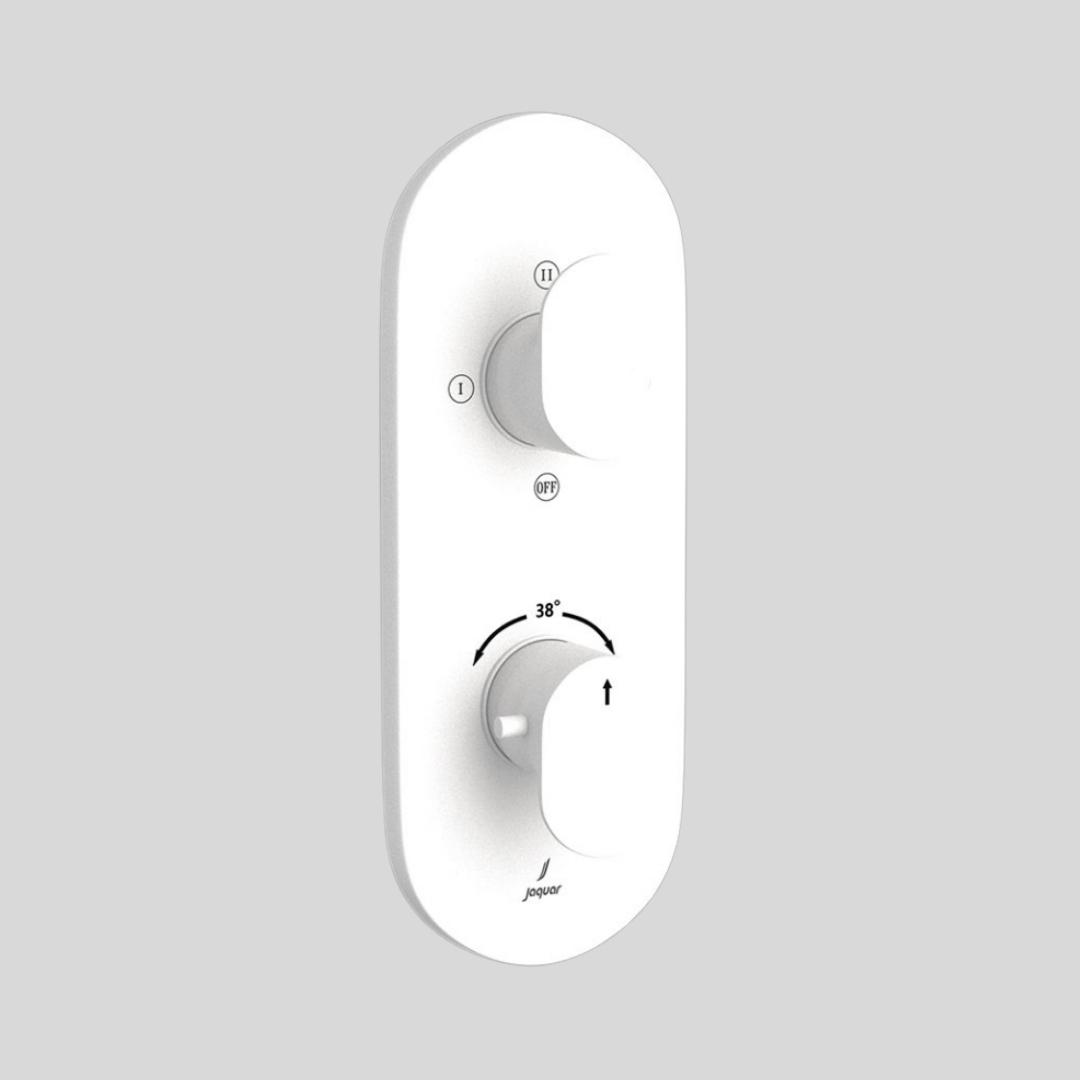 Jaquar 3 Way Thermostatic Diverter Opal Prime OPP-WHM-15683PM Normal Flow - White Matt Finish