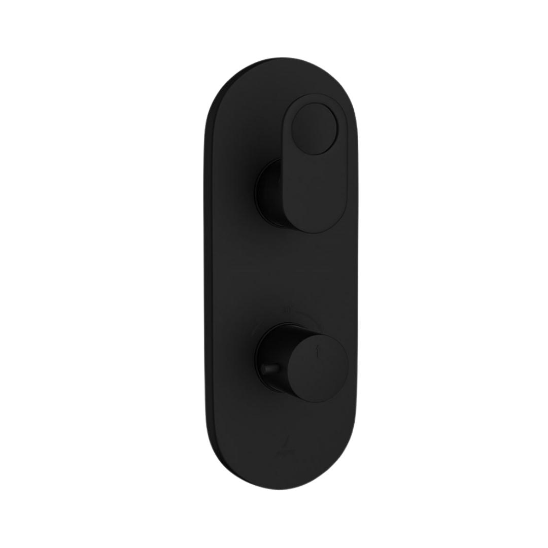 Jaquar 2 Way Thermostatic Diverter Ornamix Prime ORP-BLM-10681PM Normal Flow - Black Matt Finish