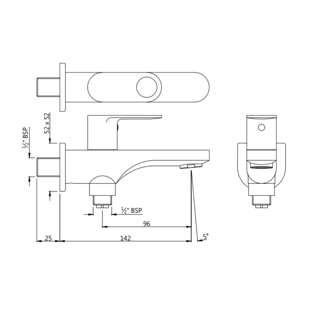 Jaquar WC Area 2 Way Bib Tap Ornamix Prime ORP-CHR-10041PM - Chrome