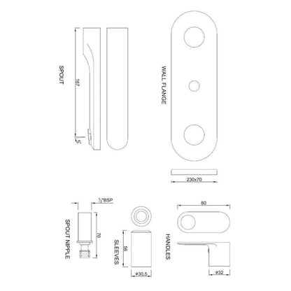 Jaquar Wall Mounted Basin Tap Ornamix Prime ORP-CHR-10441KPM - Chrome