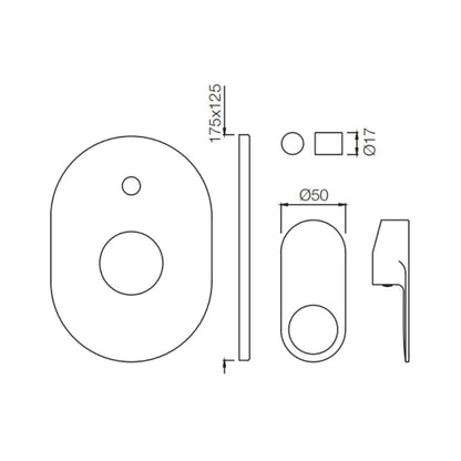 Jaquar 2 Way Diverter Ornamix Prime ORP-WHM-10065MKPM Normal Flow - White Matt Finish
