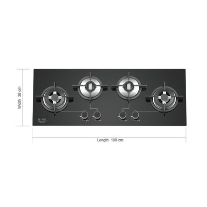 Carysil 100 cm 4 Burner Hob Passilo Series PASSILO 100 4