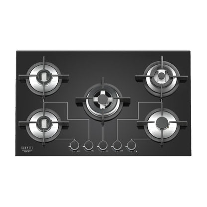 Carysil 90 cm 5 Burner Hob Passilo Series PASSILO 90 5