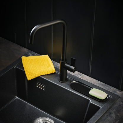 Reginox Table Mounted Pull-Down Kitchen Sink Mixer PEARL with Extractable Hand Shower Spout in Black Finish