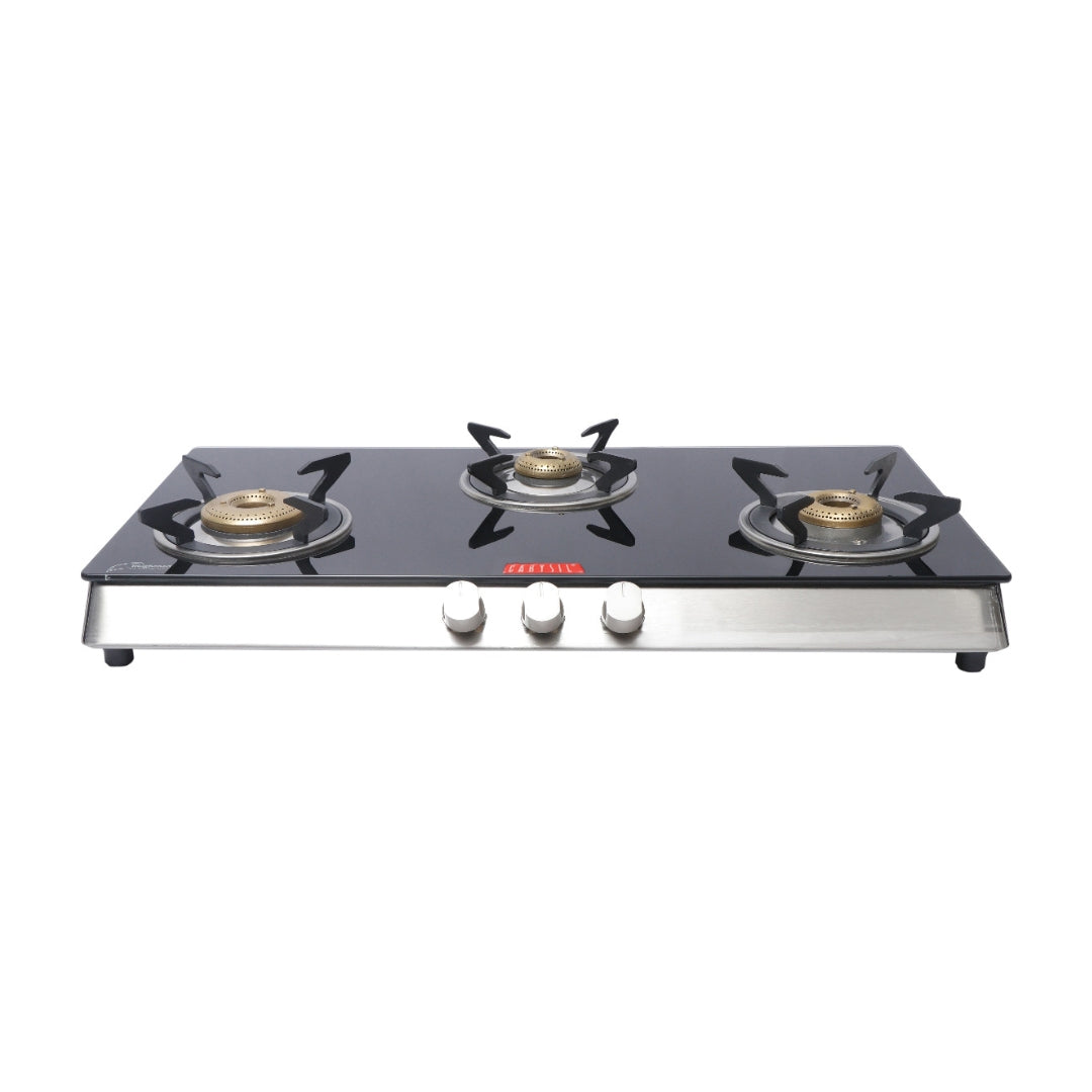 Carysil 77 cm 3 Burner Cooktop Piano 3BR Auto