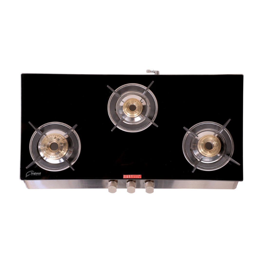Carysil 77 cm 3 Burner Cooktop Piano 3BR Auto