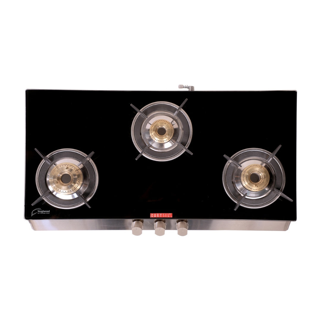 Carysil 77 cm 3 Burner Cooktop Piano 3BR NON Auto