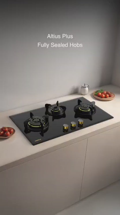 Hafele 86 cm 4 Burner Hob Altius Plus Matt Series ALTIUS PLUS MATT GLASS 490