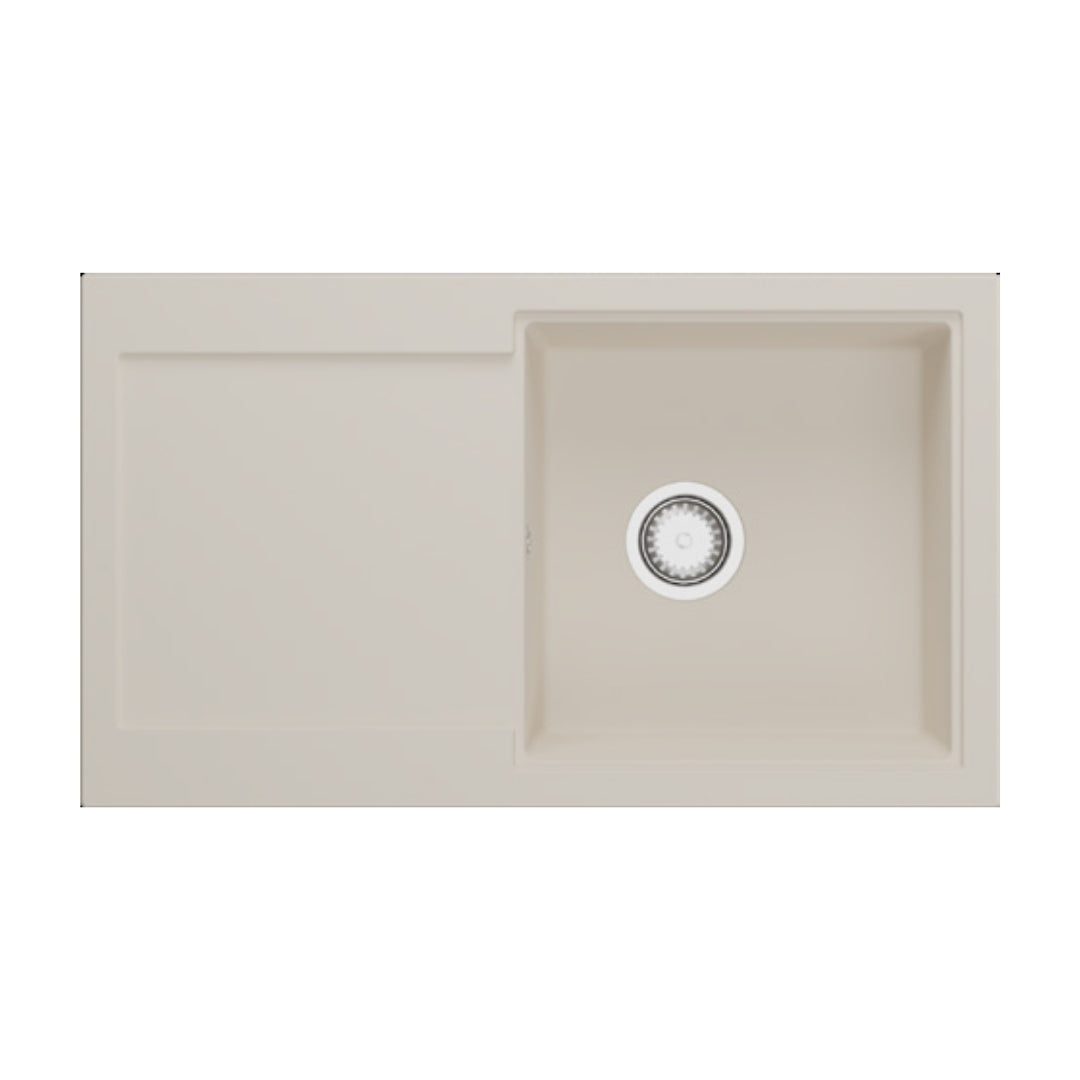 Hafele Quartz Sink Lithos Quartz Range PRIMO SINGLE BOWL ( 34 x 20 inches )  -  Truffle