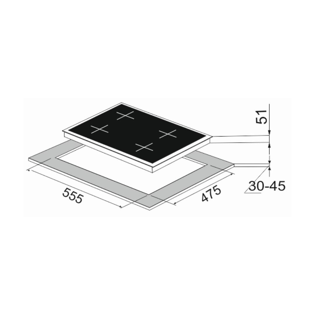 Carysil 60 cm 4 Burner Hob Pro Series PRO 60 4
