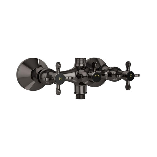 Jaquar 2 Way Wall Mixer Queens Prime QQP-BCH-7215PM Normal Flow - Black Chrome Finish