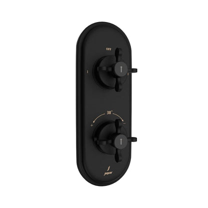 Jaquar 2 Way Thermostatic Diverter Queens Prime QQP-BLM-7681PM Normal Flow - Black Matt Finish
