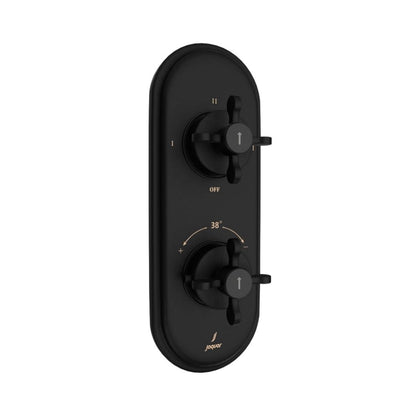 Jaquar 3 Way Thermostatic Diverter Queens Prime QQP-BLM-7683PM Normal Flow - Black Matt Finish