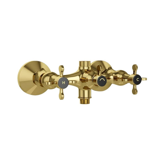 Jaquar 2 Way Wall Mixer Queens Prime QQP-GLD-7215PM Normal Flow - Full Gold Finish