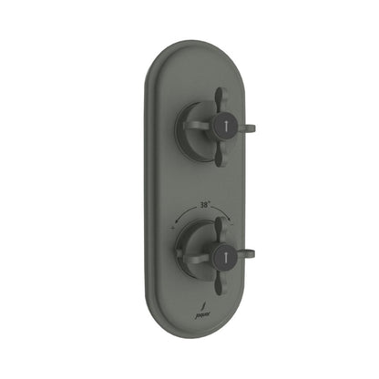 Jaquar 1 Way Thermostatic Diverter Queens Prime QQP-GRF-7661PM Normal Flow - Graphite Finish