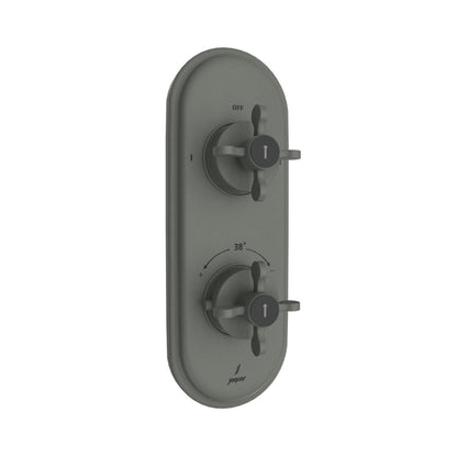 Jaquar 2 Way Thermostatic Diverter Queens Prime QQP-GRF-7681PM Normal Flow - Graphite Finish